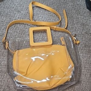Chic Yellow Transparent Crossbody Bag